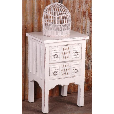 Fine-Line Cottage End Table Whitewash FI2494438